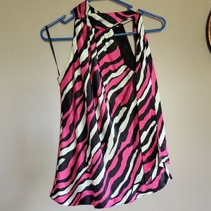 I.N.C. Pink Striped Silk Tank Top